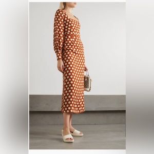 Alexachung polka dot crepe midi dress UK 8 BNWT Alexa Chung